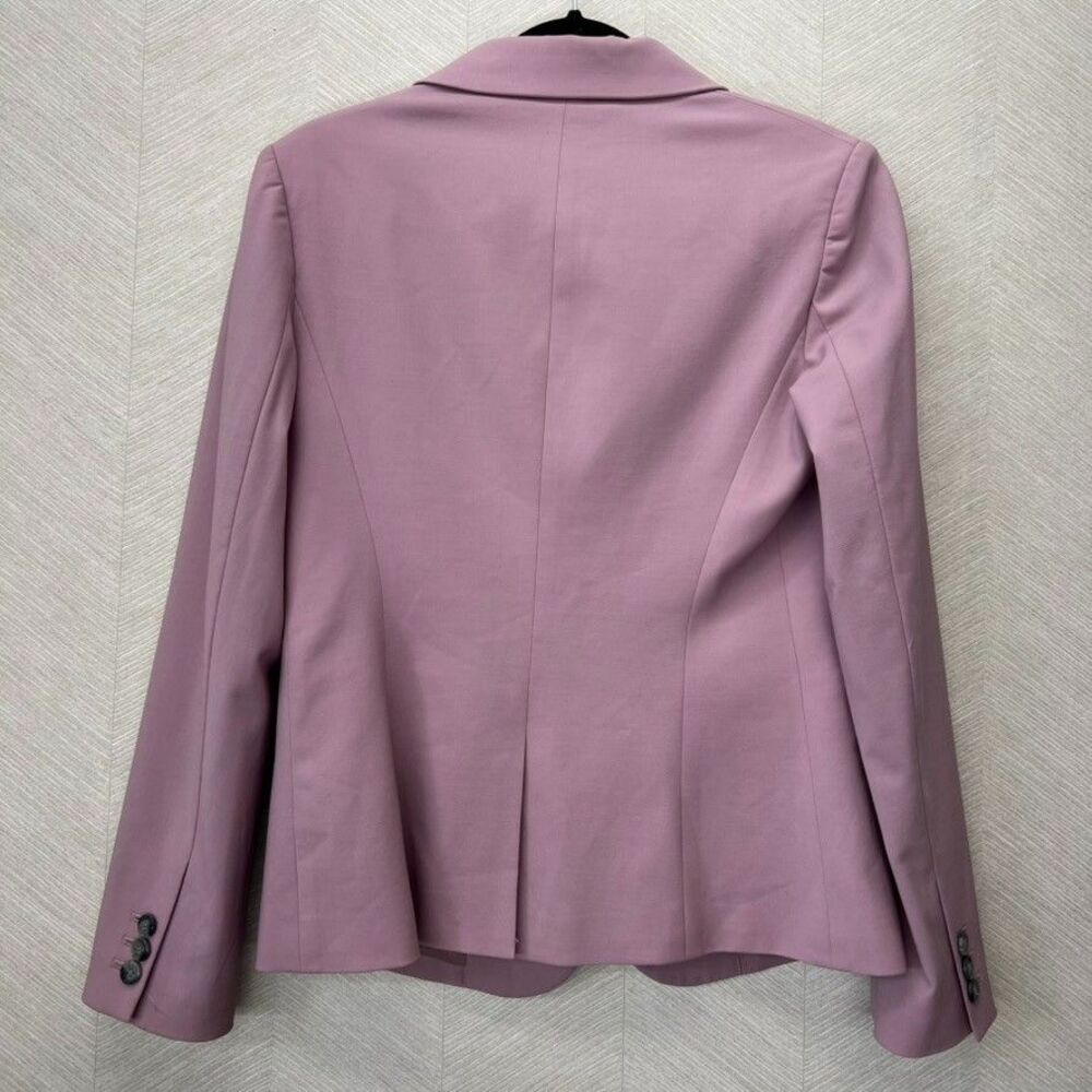 Theory Carissa Stretch Classic Dusty Lilac Two Button Suit Blazer Womens Size 6 - Picture 7 of 16